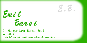 emil barsi business card